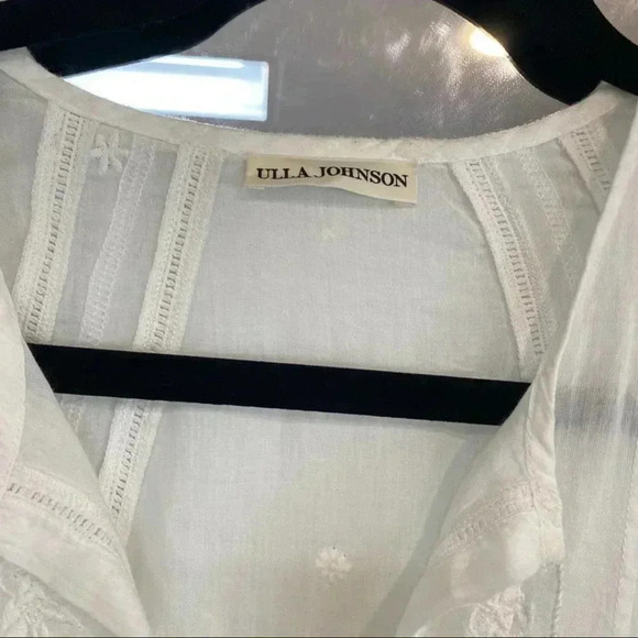577 Ulla Johnson Flores White Embroidered Dress - Picture 3 of 5